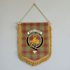McGillivray Hunting Ancient Tartan Crest Wall Hanging Banner - Wood Pole