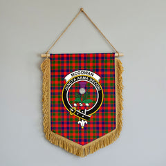 McGowan Tartan Crest Wall Hanging Banner - Wood Pole