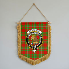McGregor Modern Tartan Crest Wall Hanging Banner - Wood Pole