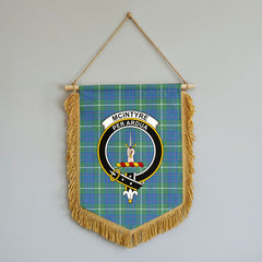 McIntyre Hunting Ancient Tartan Crest Wall Hanging Banner - Wood Pole