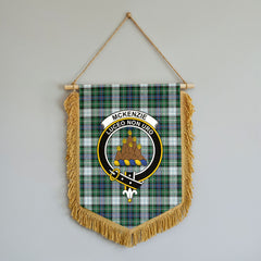 McKenzie Dress Ancient Tartan Crest Wall Hanging Banner - Wood Pole