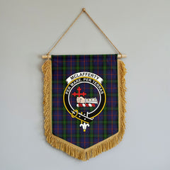 McLafferty Tartan Crest Wall Hanging Banner - Wood Pole