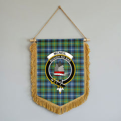 McNeil of Barra Ancient Tartan Crest Wall Hanging Banner - Wood Pole