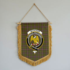 McVicker Tartan Crest Wall Hanging Banner - Wood Pole