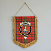 Monypenny Tartan Crest Wall Hanging Banner - Wood Pole