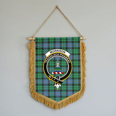 Morrison Ancient Tartan Crest Wall Hanging Banner - Wood Pole