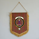Ogilvie Tartan Crest Wall Hanging Banner - Wood Pole
