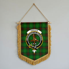 Orrock Tartan Crest Wall Hanging Banner - Wood Pole