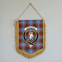 Pennycook Tartan Crest Wall Hanging Banner - Wood Pole