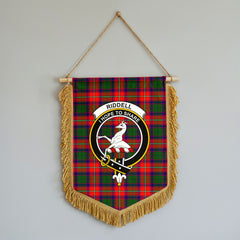 Riddell Tartan Crest Wall Hanging Banner - Wood Pole