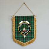 Ross Hunting Modern Tartan Crest Wall Hanging Banner - Wood Pole