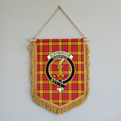 Scrymgeour Tartan Crest Wall Hanging Banner - Wood Pole