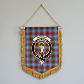 Skirving Tartan Crest Wall Hanging Banner - Wood Pole