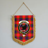Tweedie Tartan Crest Wall Hanging Banner - Wood Pole