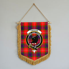 Tweedie Tartan Crest Wall Hanging Banner - Wood Pole