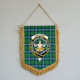 Urquhart Ancient Tartan Crest Wall Hanging Banner - Wood Pole