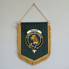 Walker Hunting Tartan Crest Wall Hanging Banner - Wood Pole