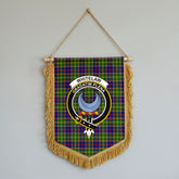 Whitelaw Tartan Crest Wall Hanging Banner - Wood Pole