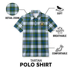 Campbell Dress Tartan Crest Birdseye Mesh Polo Shirt