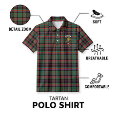 Cumming Hunting Ancient Tartan Crest Birdseye Mesh Polo Shirt
