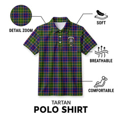 Dalrymple Tartan Crest Birdseye Mesh Polo Shirt