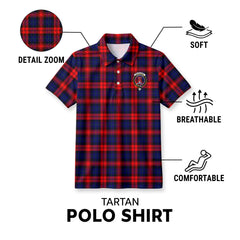 McCracken Tartan Crest Birdseye Mesh Polo Shirt