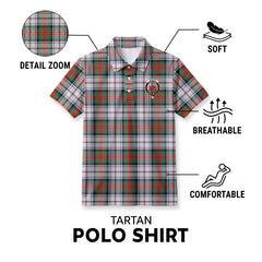 McDuff Dress Ancient Tartan Crest Birdseye Mesh Polo Shirt