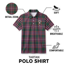 McFarlane Hunting Modern Tartan Crest Birdseye Mesh Polo Shirt