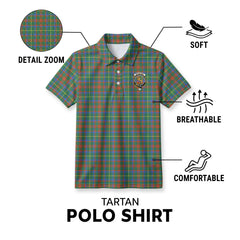 McKintosh Hunting Ancient Tartan Crest Birdseye Mesh Polo Shirt