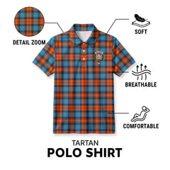 McLachlan Ancient Tartan Crest Birdseye Mesh Polo Shirt