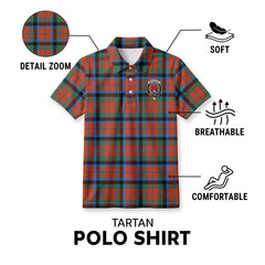 McNaughton Ancient Tartan Crest Birdseye Mesh Polo Shirt