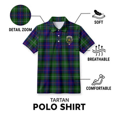 McThomas Modern Tartan Crest Birdseye Mesh Polo Shirt