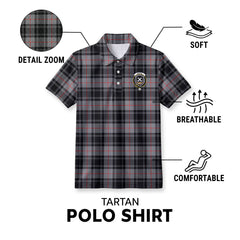 Moffat Modern Tartan Crest Birdseye Mesh Polo Shirt