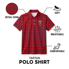 Murray (of Dysart) Tartan Crest Birdseye Mesh Polo Shirt