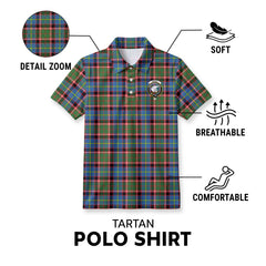 Norvel (or Norvill) Tartan Crest Birdseye Mesh Polo Shirt