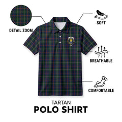 Purves Tartan Crest Birdseye Mesh Polo Shirt