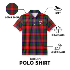 Riddell Tartan Crest Birdseye Mesh Polo Shirt