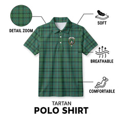 Ross Hunting Ancient Tartan Crest Birdseye Mesh Polo Shirt