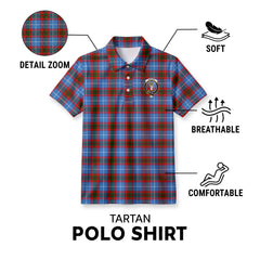 Skirving Tartan Crest Birdseye Mesh Polo Shirt