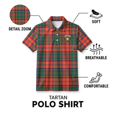 Stewart of Appin Ancient Tartan Crest Birdseye Mesh Polo Shirt