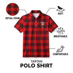Wemyss Modern Tartan Crest Birdseye Mesh Polo Shirt