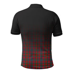 Lyall Tartan Crest Polo Shirt - Thistle Black Style