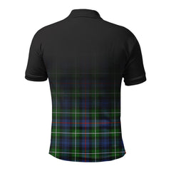 McKenzie Modern Tartan Crest Polo Shirt - Thistle Black Style