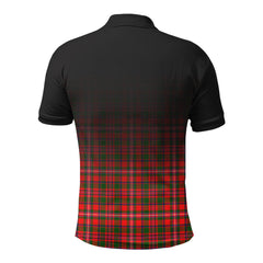 McKinnon Modern Tartan Crest Polo Shirt - Thistle Black Style