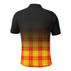 McMillan Clan Tartan Crest Polo Shirt - Thistle Black Style