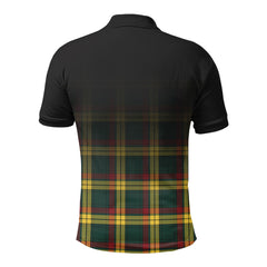 McMillan Old Modern Tartan Crest Polo Shirt - Thistle Black Style