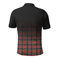 McPherson Ancient Tartan Crest Polo Shirt - Thistle Black Style