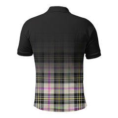 McPherson Dress Ancient Tartan Crest Polo Shirt - Thistle Black Style