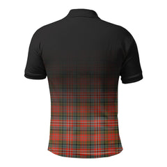 McPherson Weathered Tartan Crest Polo Shirt - Thistle Black Style