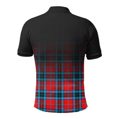 McTavish Modern Tartan Crest Polo Shirt - Thistle Black Style